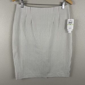 Amanda + Chelsea Women’s M Striped Pull On Pencil Skirt Comfort Waist Stretch